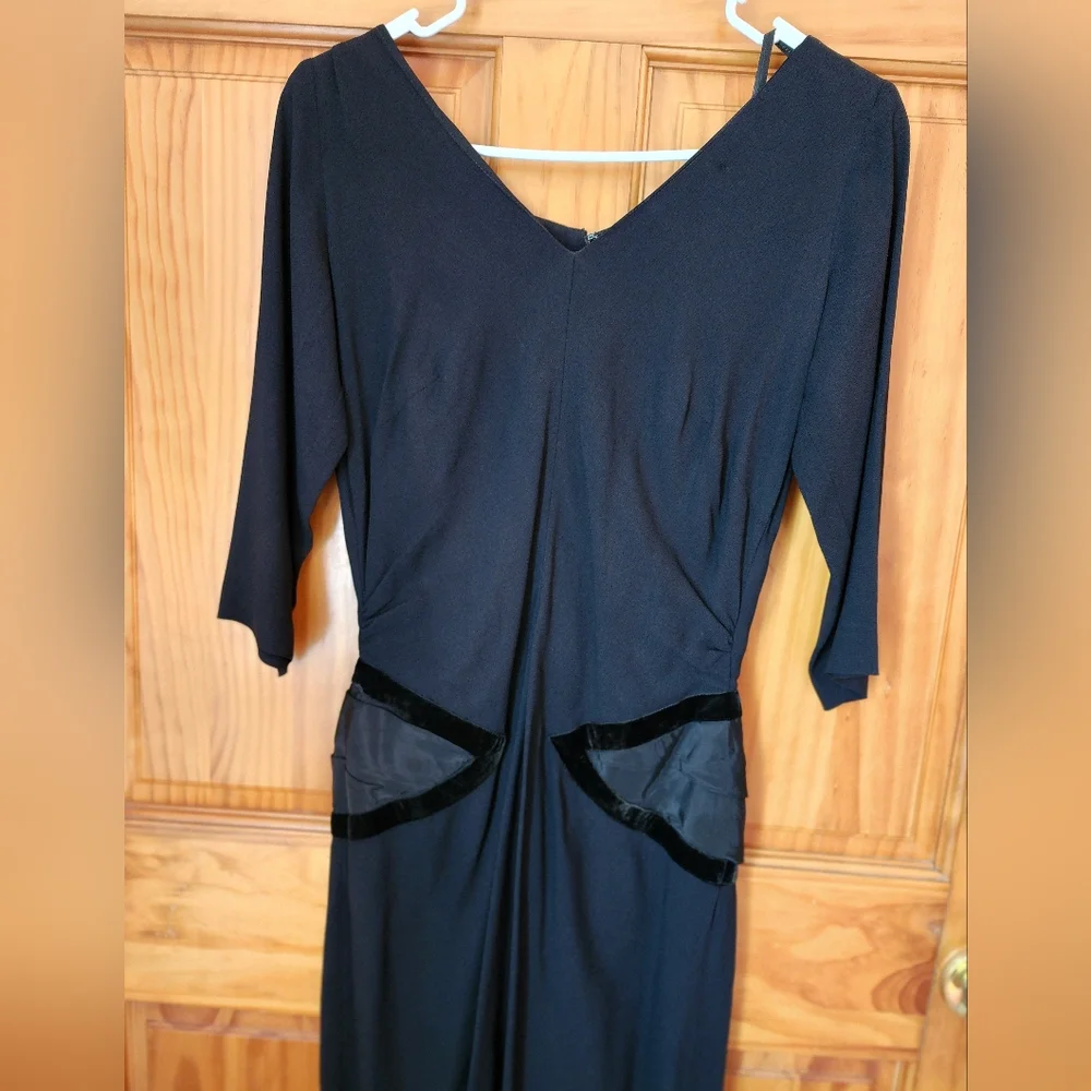 Vintage 40s/50s Frank Tisch Mr. T Dress 🖤 - Picture 3 of 11